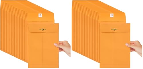 Teling 50 Pcs Manilla Clasp Envelopes Kraft Closure (Pack of 2) - color: Yellow, size: 5*7.5 (Pack of 2)