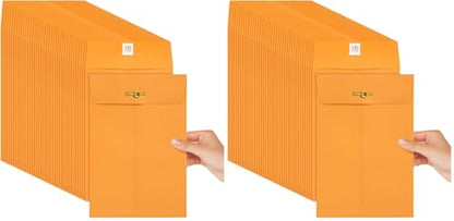 Teling 50 Pcs Manilla Clasp Envelopes Kraft Closure (Pack of 2) - color: Yellow, size: 5*7.5 (Pack of 2)