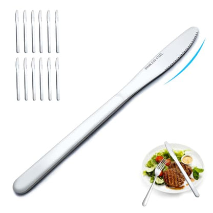 12 Pieces Dinner Knives Set, 8.1 Inches Table Knives Set - color: 12PCS Dinner Knives