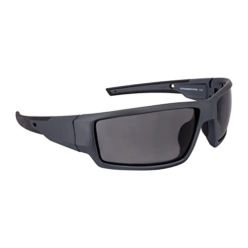 Crossfire Safety Glasses - color: Aluminum Gray / Smoke
