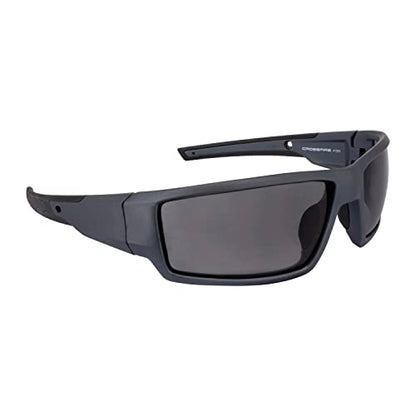 Crossfire Safety Glasses - color: Aluminum Gray / Smoke