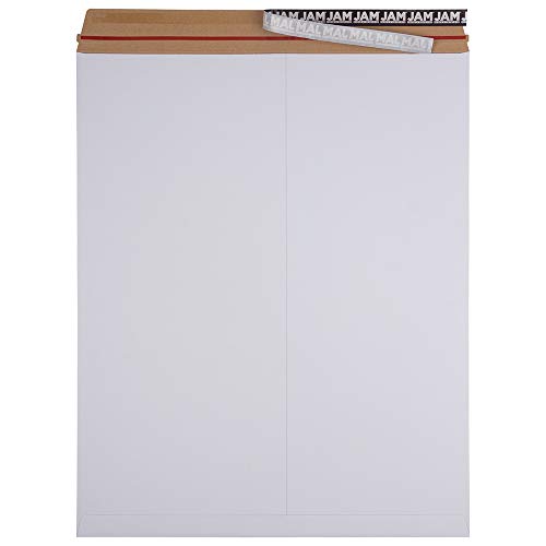 JAM PAPER Stay-Flat Photo Mailer Envelopes with Peel & Seal Closure - 17 x 21 - White - Sold Individually - color: 17" X 21", size: Sold Individually