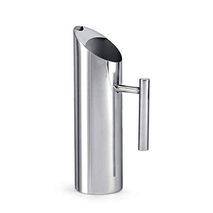 Stainless Steel Water Pitcher Carafe with Ice Guard 53 Ounces Capacity Chrome Plated Mirror Finish by MUGLIO - color: Silver, size: 53 Ounces