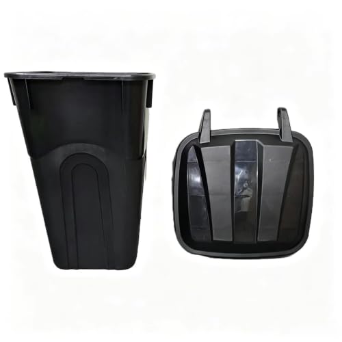 32 Gallon Wheeled Plastic Garbage Can, Black