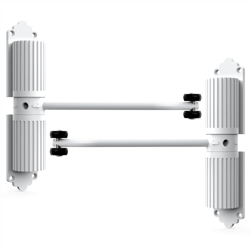 2 Pack White Adjustable Door Closers, to Convert Hinged Doors to Self Closing Doors.Up to 140LB can be Pushed - color: 2 Pack white