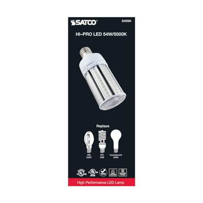 Satco S49394-54W LED HID Replacement High Lumen Corn Cob Bulbs, 2 Pack