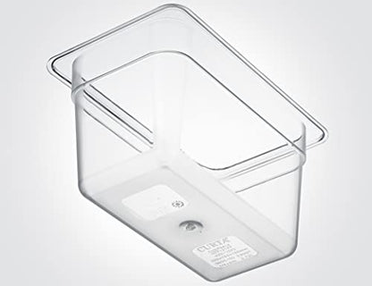 CURTA 6-Pack 1/4 Size 6" Deep NSF Polycarbonate Food Pans | Dishwasher & Freezer Safe Clear Container for Prep Tables, Buffet, Salad Bar, Commercial & Home Kitchen - color: 1/4 Size, size: 6" Deep