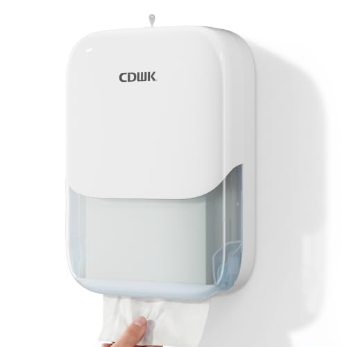 Paper Towel Dispenser Wall Mount, Holds 500 Multifold or 400 C-Fold Towels - color: White