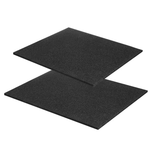 MECCANIXITY 2 Pcs Black Foam Inserts 16"Lx12"Wx0.4"T & 12"Lx12"Wx0.4"T - size: 16"Lx12"Wx0.4"T / 12"Lx12"Wx0.4"T