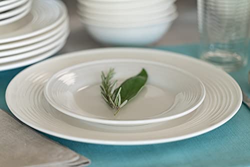 10 Strawberry Street Nova White Round 62-Piece Dinnerware Set, Service for 6 - color: White