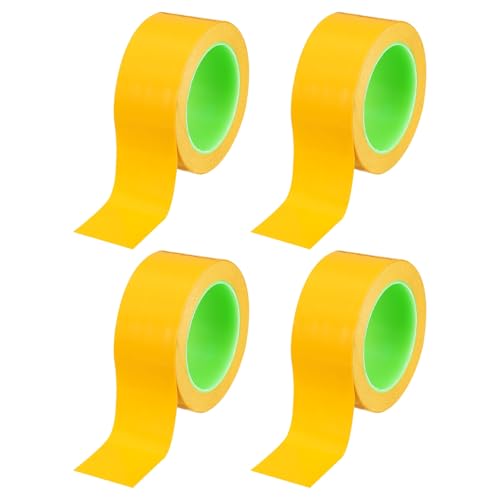 PATIKIL Floor Marking Tape 2 Inch x 110 Ft, 4 Pcs Self-Adhesive Warning Safety Tape Caution Stripe for Walls Floors Pipes Equipment Outdoor, Yellow - color: Yellow