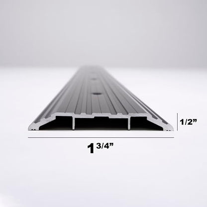 Aluminum Thresholds Extra Width 5"-6"-7"-8"-9"-10" Inch - Residential/Commercial use. Saddle/Handicap Easy Installing and Accessible/Fireproof Rated high-Quality (4"x72") - size: 4"x72"