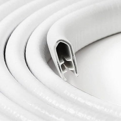 Moyishi Edge Trim, U-Channel Rubber Edge Protector, White, 1/2" x 3/8", 15 Feet (4.60 Meters), Fits 3/64 to 1/4 Inch, Easy to Install, Vehicle Trim, Weather Stripping - color: White, size: 15 Feet (4.60 Meter)