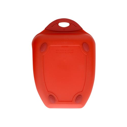 Dexas Chop & Scoop Cutting Board, 9.5 x 13 Inch, Solid Red, BPA-Free Dishwasher Safe Kitchen Prep Board with Handle - color: Red, size: 13"L x 9.5"W