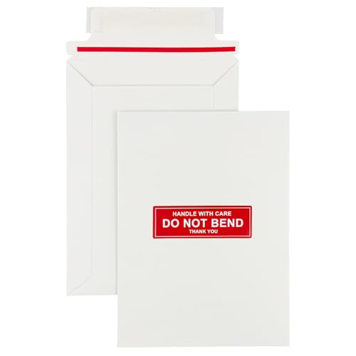 100 Pack 5x7" 250GSM Thin Cardboard Mailers Shipping Envelopes