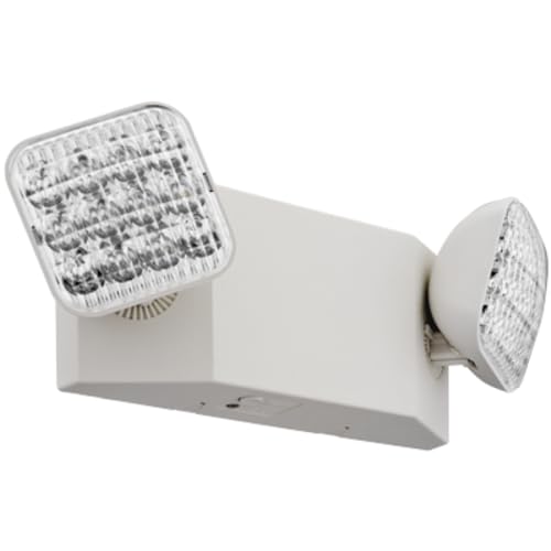 Lithonia Lighting Basics LED Emergency Light, Adjustable Heads 120/277V 1Pk - size: Generation 3 (White), style: Square Lamp