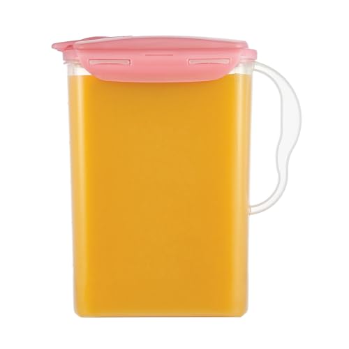 LocknLock Aqua Fridge Door Water Jug | Clear Pitcher | BPA Free Plastic Pitcher with Lid | 3 Quart Pitcher with Lid for Water, Juice, Tea & More Beverages, Pink - color: Pink, size: 96 Ounces