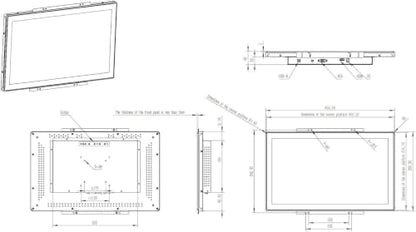 18.5 Inch Industrial Touch Monitor Open Frame VESA+Panel Mount for Kiosk Automation POS Vending Digital Signage - size: 18.5