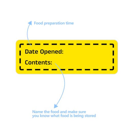 600 Pcs 1 X 3 inch Restaurant Quality Shelf Life Food Rotation Labels, Self-Adhesive Removable for Reusable Containers, Food Safety Date Sticker, Leftover Labels (2Roll-DateOpened-Yellow) - style: 2Roll-DateOpened-Yellow