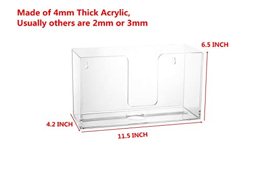 IEEK Paper Towel Dispenser Wall Mount Acrylic Paper Towel Holder for Bathroom Office and Kitchen,Hand Towel Dispenser Fits Multi-Fold Paper Towel,C-Fold, Zfold,Tri fold Paper Towels,Clear - color: Clear
