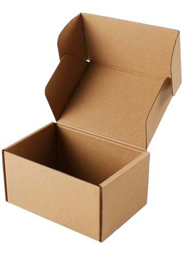6x4x3 Brown Corrugated Cardboard Boxes - 30 Pack Small Shipping Mailer Boxes - color: Brown, size: 6 x 4 x 3