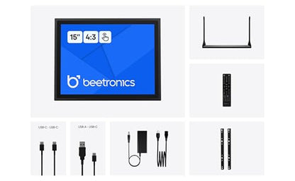 Beetronics 15 Inch Touchscreen Monitor | Full HD 1080p | 15TSV7M/U1 - size: 15 Inch (4:3)