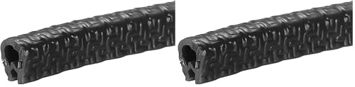 uxcell Edge Trim Black U Shape Edge Protector Rubber with Steel Clips Fits 1/64"-1/16" Edge 14.76Ft/4.5Meter Length Door Edge Guards (Pack of 2) - color: Black, size: 14.76 Ft (Pack of 2)