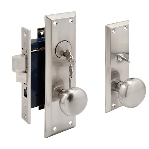 Segal SE 27600 Entry Door Mortise Lockset, 2-1/2 In. Backset, Single Cylinder, Satin Finish (Single Pack) - color: Satin Nickel
