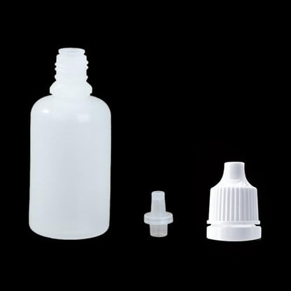 10Pcs 15ml Plastic Dropper Bottles, 0.5oz Small Squeeze Leakproof Dropper Bottle with Childproof Cap and Plug, Reusable Portable Eye Liquid Container for Travel White - color: White Cap