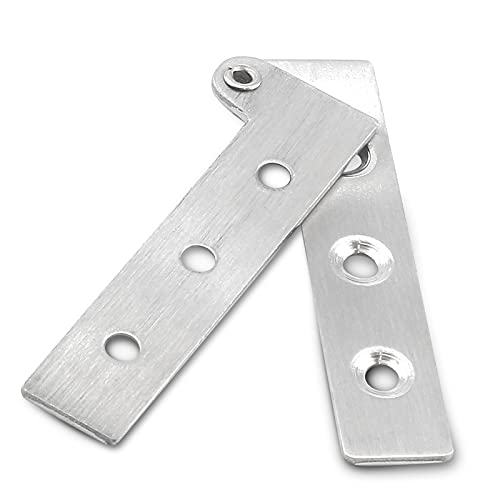 4Pcs 2.5 Inch 360 Degree Rotatable Door Pivot Hinges, Stainless Steel Hinge Door Pivot Hinge with Screws, for Windows Door Cabinet Cupboard - size: 2.5Inch