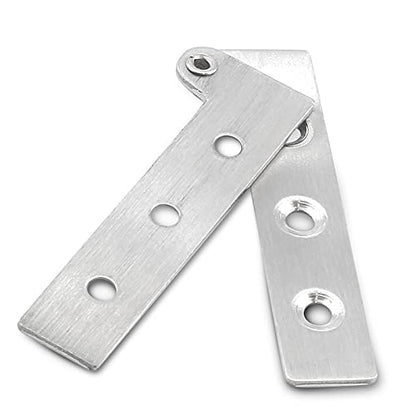 4Pcs 2.5 Inch 360 Degree Rotatable Door Pivot Hinges, Stainless Steel Hinge Door Pivot Hinge with Screws, for Windows Door Cabinet Cupboard - size: 2.5Inch
