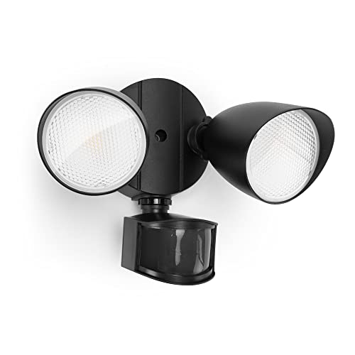 LUTEC 32W 3500 Lumen LED Security Lights Motion Sensor Light Outdoor, 5000K Daylight, IP65 Waterproof, Dusk to Dawn, Motion Detector Flood Light for Garage, Yard, Porch-Black - color: Black, size: 1 Pack