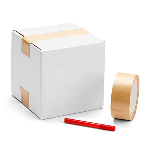 Calenzana 5x5x5 Inches Shipping Boxes Set of 25, White Corrugated Cardboard Box for Mailing Packing Small Business - size: 5x5x5, style: 25 Pack