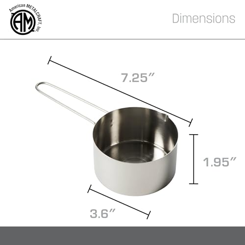American Metalcraft MCW125 Stainless Steel Measuring Cup, Wire Handle, 1 1/4-Inch Cup - size: 1-1/4-Cup