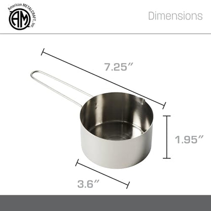 American Metalcraft MCW125 Stainless Steel Measuring Cup, Wire Handle, 1 1/4-Inch Cup - size: 1-1/4-Cup