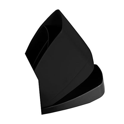 Casabella Sink Sider Duo Soap Dispensers with Sponge, Black and Chrome Plating - color: Black, size: Duo