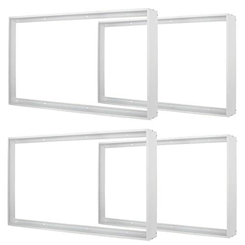 4Pcs 4x2FT Aluminum Surface Mount Kit for LED Flat Panel Light - color: White-4 Set, size: 4FT x 2FT
