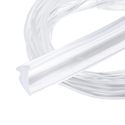 PATIKIL 2Pcs Weather Stripping Door Seal 9/64" Slot, 16.4Ft, Clear, PVC - color: Clear, size: 9/64" Slot, 16.4Ft