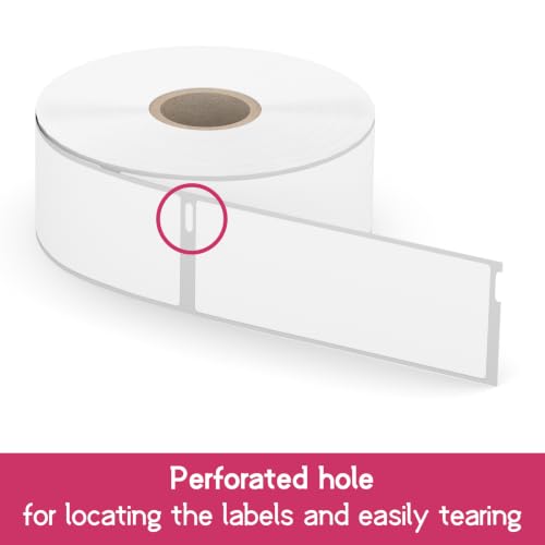 12 Rolls, 4200 Address Labels Replacement for DYMO 30252 (1-1/8" x 3-1/2") - size: 1-1/8" x 3-1/2" | 30252-12 Rolls