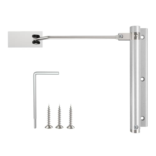 Automatic Door Closer, Stops Door Slamming, Ultra-Quiet Soft Close for Home & Apartment Doors, Upgraded Aluminum Roller Arm, Scratch-Free, Adjustable Speed, Self Closing Spring Door Closer, Silver - size: Small Size – Doors up to 88 lbs, style: Matte Silv