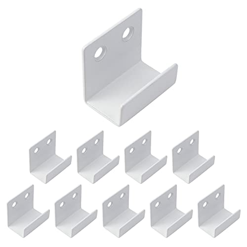 Coshar 10 Pcs Stainless Steel Hanger Bracket, 21mm Inner Width, White - size: 21mm Inner Width(White)