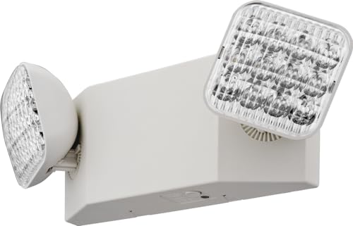 Lithonia Lighting Basics LED Emergency Light, Adjustable Heads 120/277V 4Pk - size: Generation 3 (White, 4-Pack), style: Square Lamp