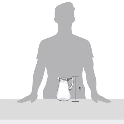 Amazing Abby - Droply - Plastic Pitcher (64 oz, 2 Quart), Clear Water Pitcher with Lid, Fridge Jug, BPA-Free, Shatter-Proof, Great for Iced Tea, Sangria, Lemonade, Juice, Milk, and More - style: Droply (64 oz)