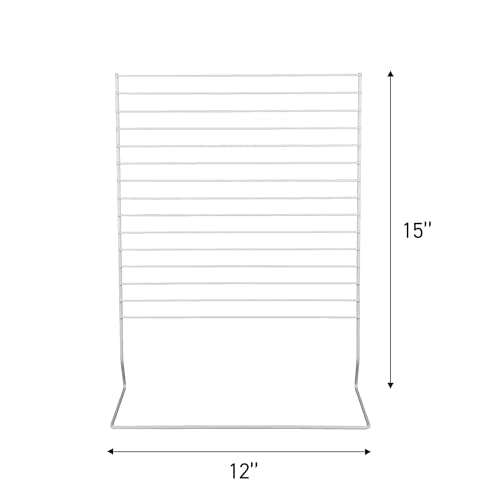 SSWBasics 12-Peg White Wire Countertop Rack - 12 in W x 15 in H - size: 12 Peg