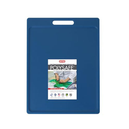 Dexas NSF Certified Polysafe Cutting Board with Handle, 11 x 14.5 Inches, Reversible Kitchen Cutting Board, Blue - color: Blue, size: 14.5"L x 11"W