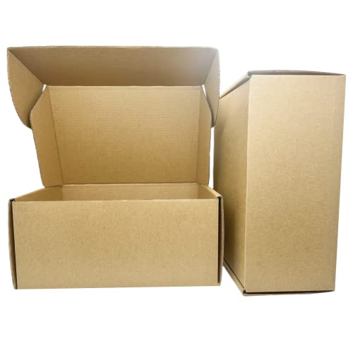 Small Sturdy Cardboard Box 6x4x3 Inch Mailing Corrugated Boxes Set of 10 - size: 6 x 4 x 3 inches