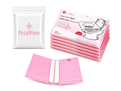 Disposable, Flushable Toilet Seat Covers, 50 Pack, Biodegradable