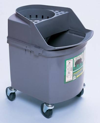 Rhino Mop Bucket with Wringer - 100% Metal-Free - Inmate-Safe for Corrections Facilities