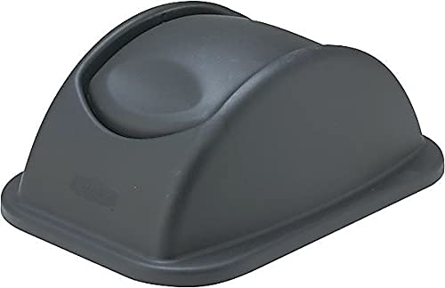 Rubbermaid Commercial Products Swing Top Wastebasket Lid, Compatible with 28QT/7G RCP Wastebaskets, Black, Lid Only