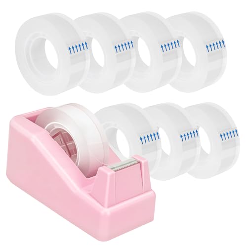 OWLKELA Lightweight Desktop Tape Dispenser, Pink, 1 Pack - color: Pink, size: 1 Pcs